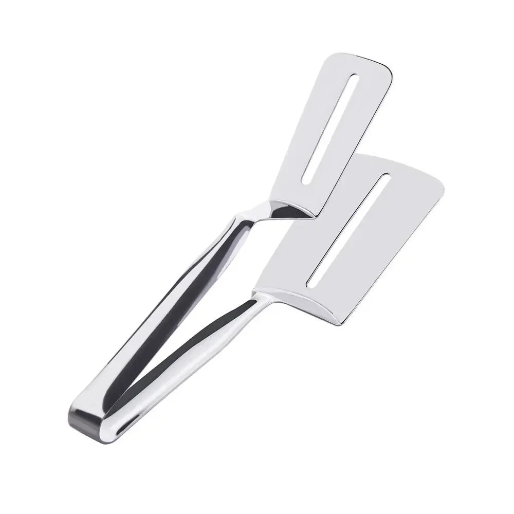 Pince spatule plate en acier inoxydable - Retourner, servir et cuisiner facilement